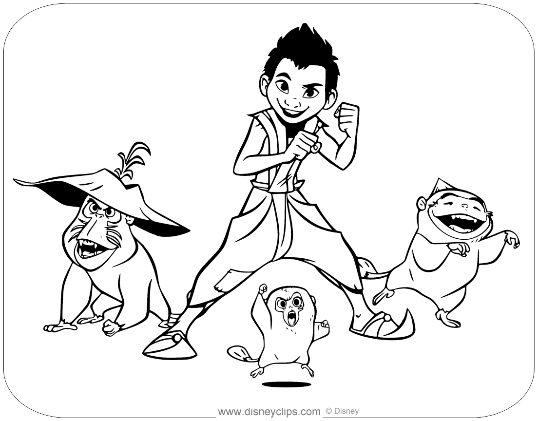 Raya and the last dragon coloring pages printable pdf