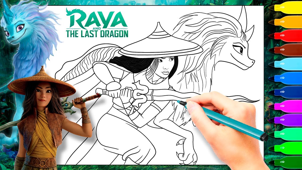 Raya and sisu raya and the last dragon coloring pages