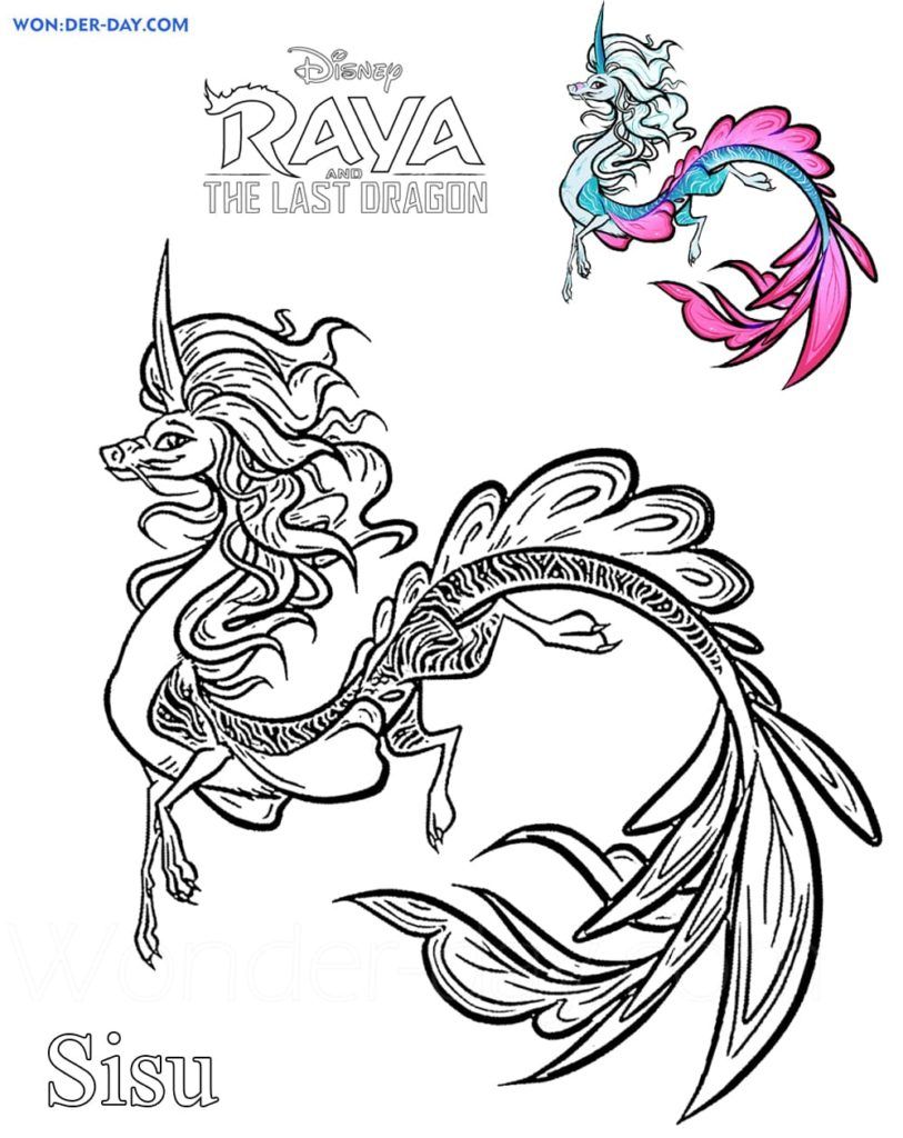 Raya and the last dragon coloring pages