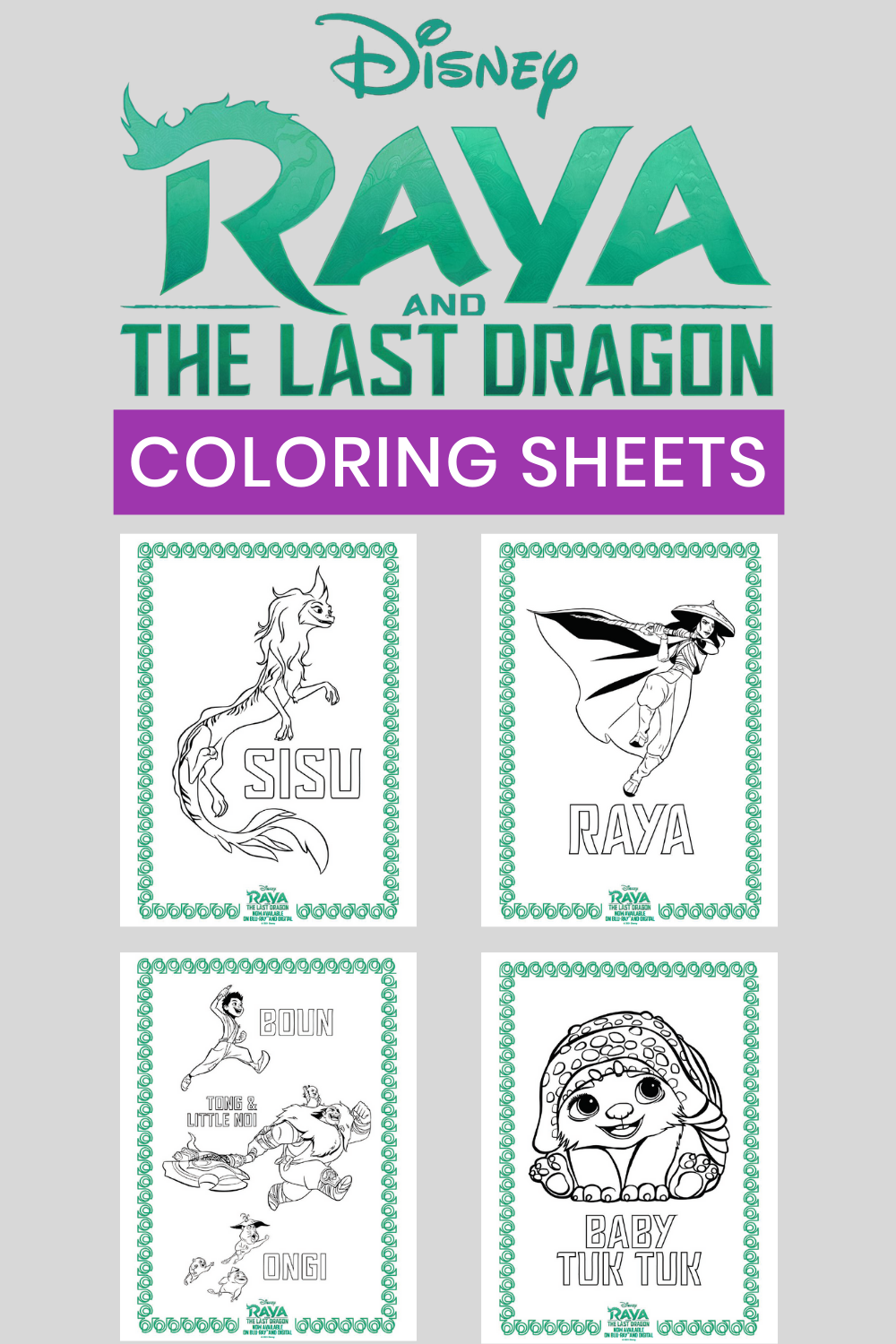 Raya and the last dragon coloring pages and activity sheets free printables giveaway â popcorner reviews