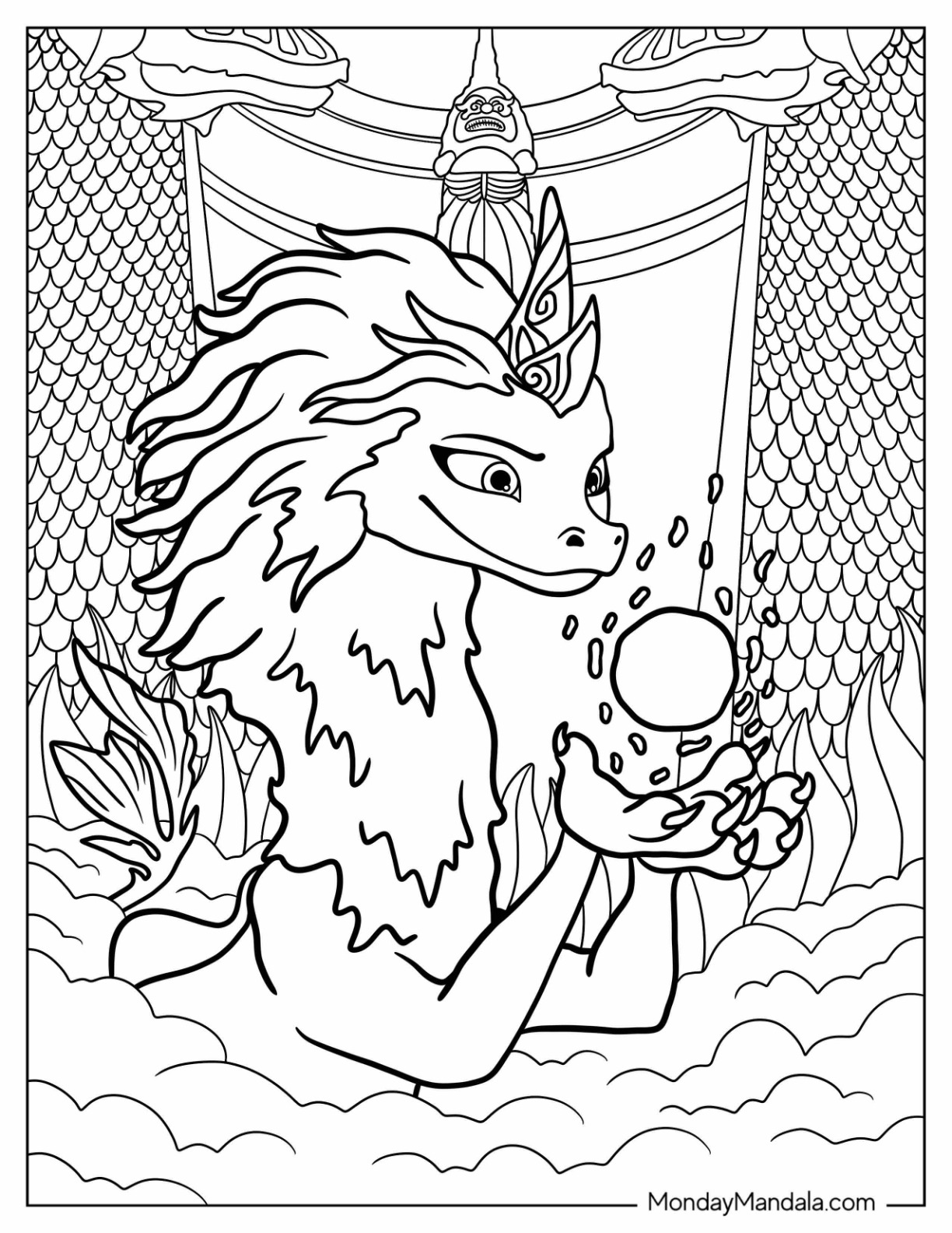 Raya the last dragon coloring pages free pdfs