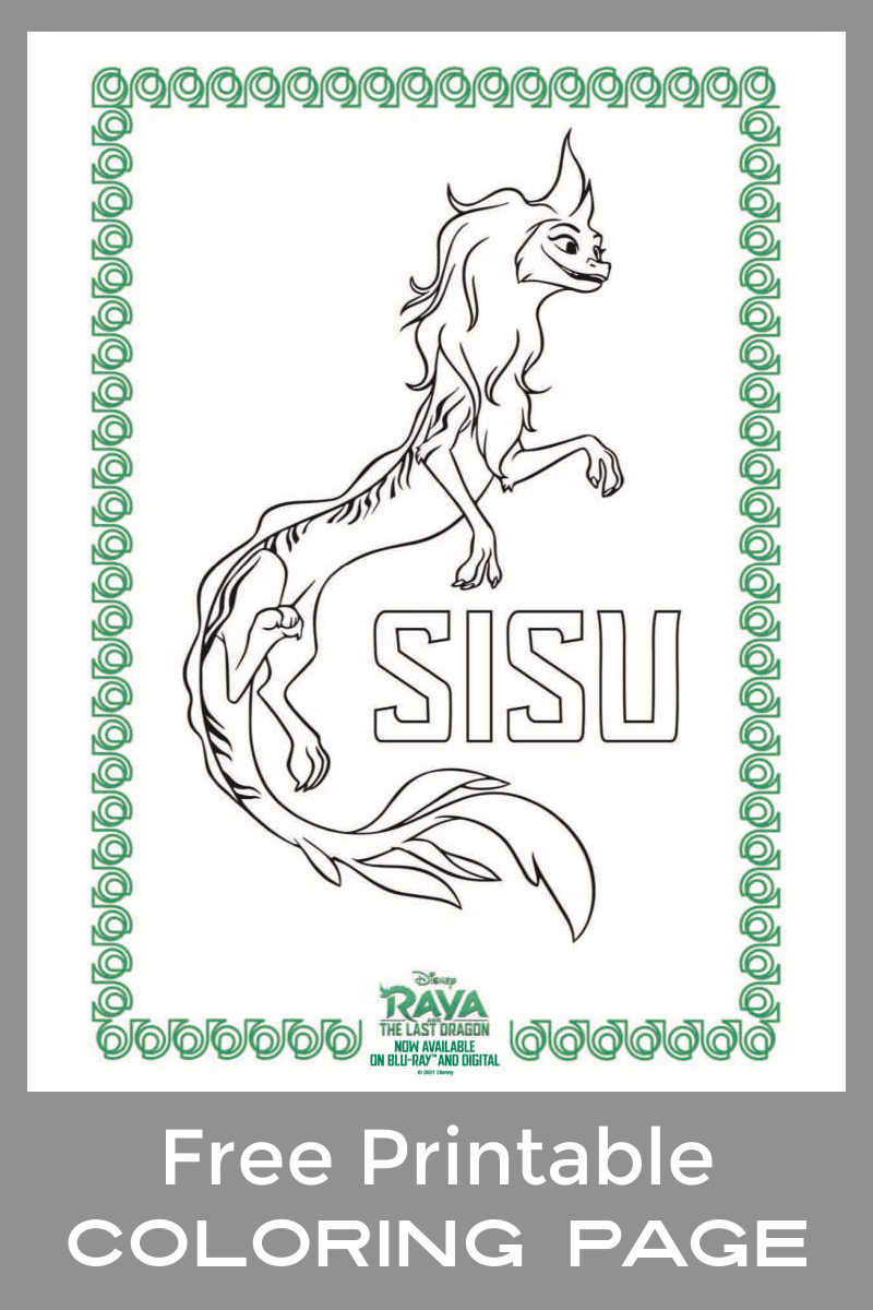 Raya the last dragon sisu coloring page