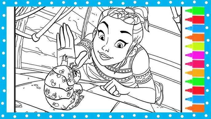 Coloring raya and sisu raya and the last dragon coloring pages