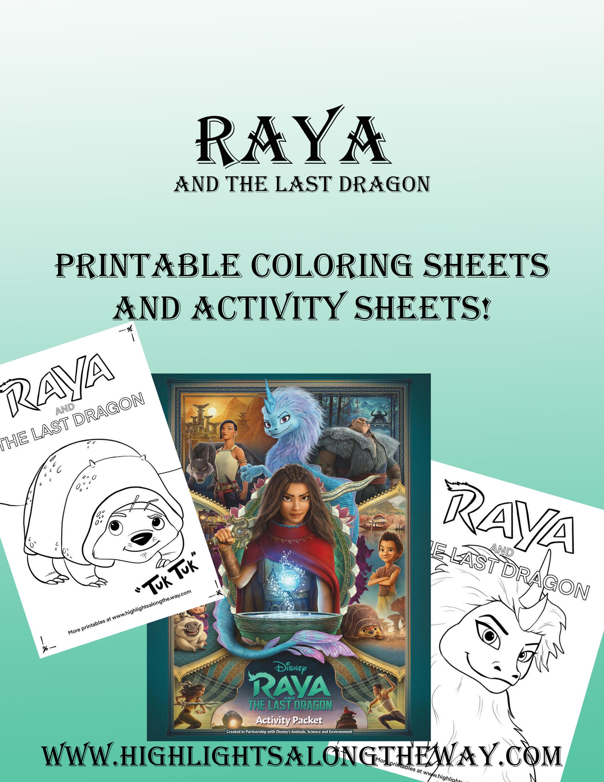 Raya and the last dragon printable coloring pages and review