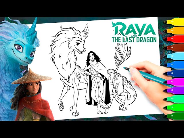 Coloring raya and sisu raya and the last dragon coloring pages