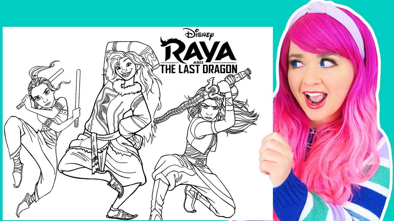 Coloring raya and the last dragon sisu raya coloring pages prisacolor arkers