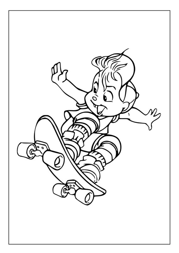 Printable skateboard coloring pages for kids adults pages instant digital download pdf skateboarding sports hobby coloring sheets