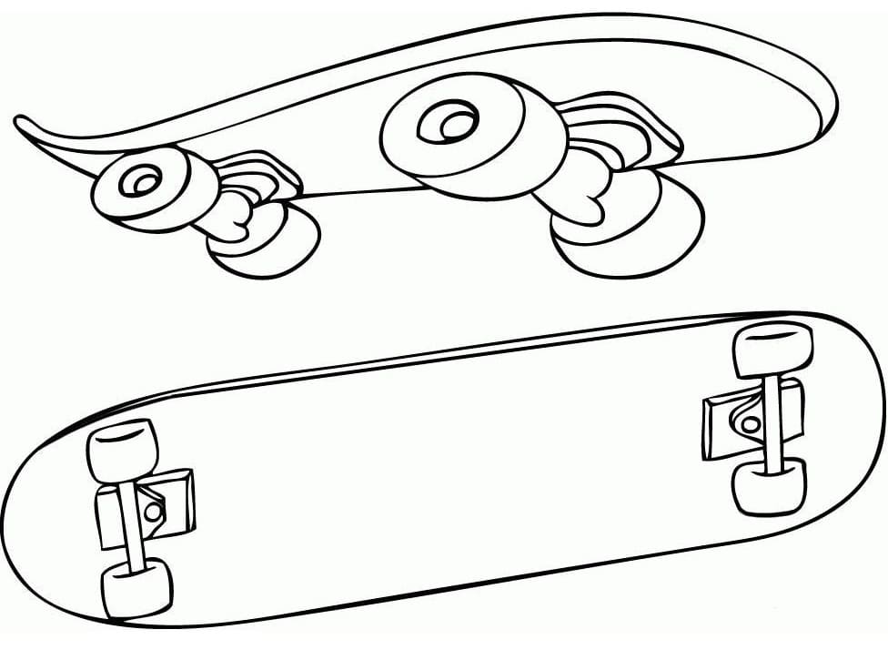 Skateboard image coloring page