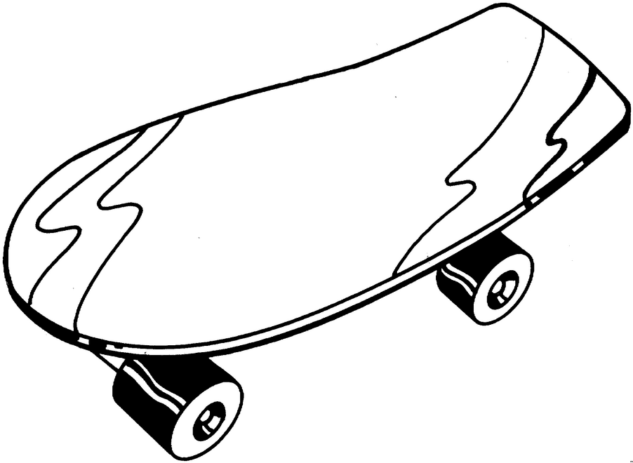 Skateboarding coloring pages