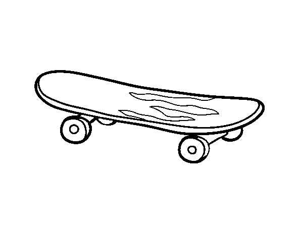 A skate coloring page