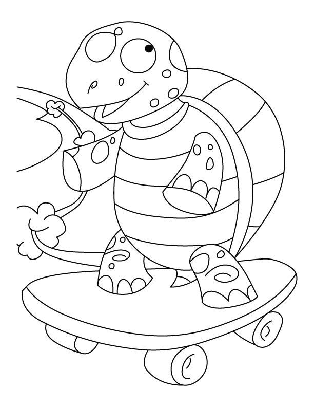 Balanced tortoise on skateboard coloring pages download free balanced tortoise on skateboard coloring pages for kids best coloring pages