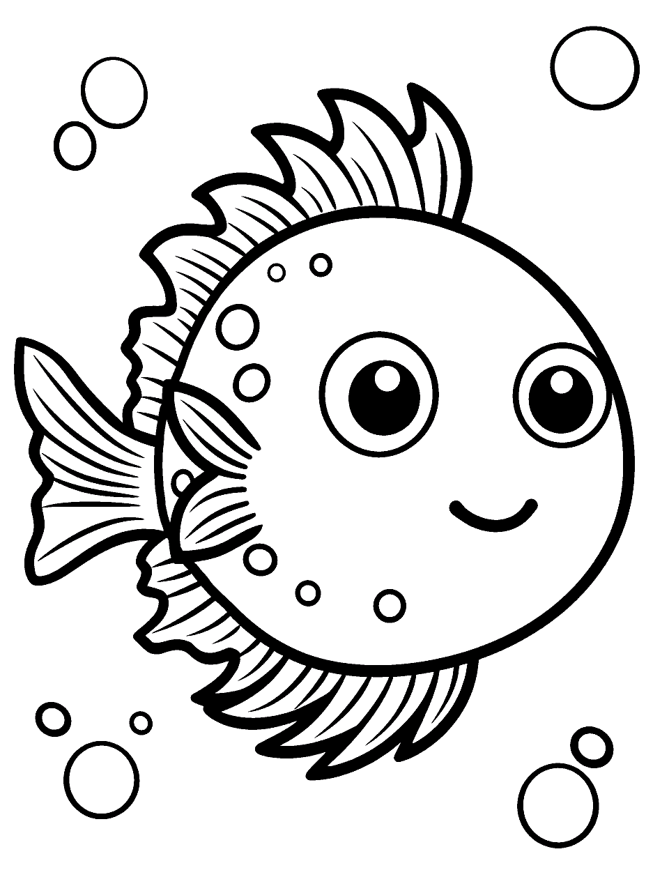 Fish coloring pages free printable sheets