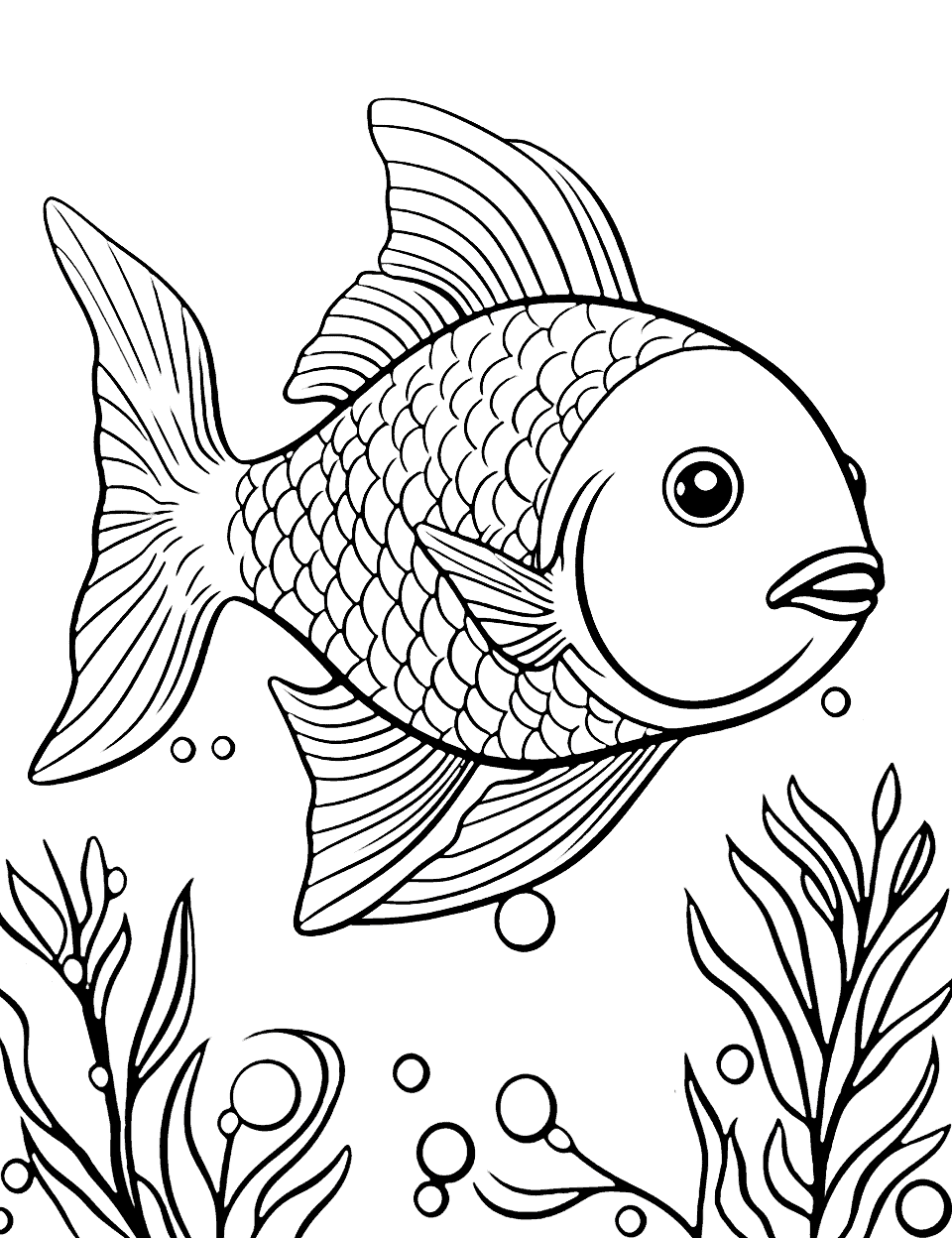 Fish coloring pages free printable sheets