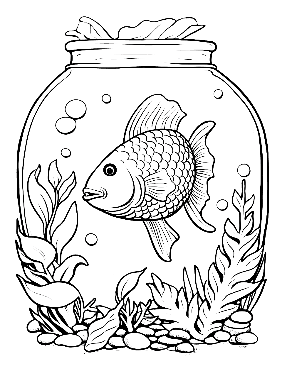 Fish coloring pages free printable sheets