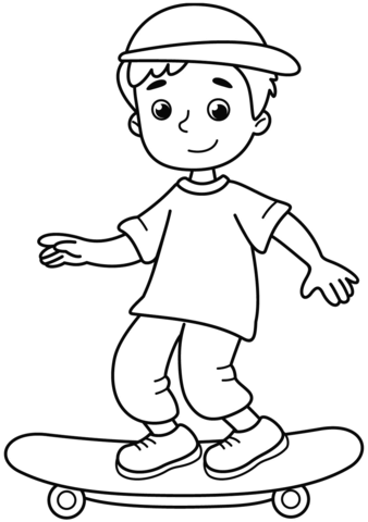 Skateboarder coloring page free printable coloring pages
