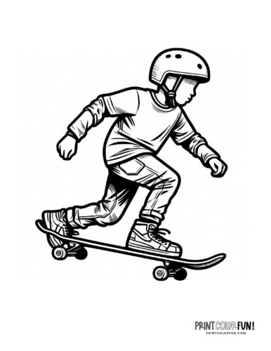Skateboards skateboarder coloring pages at