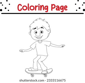 Vector cute little boy cartoon riding stock vector royalty free