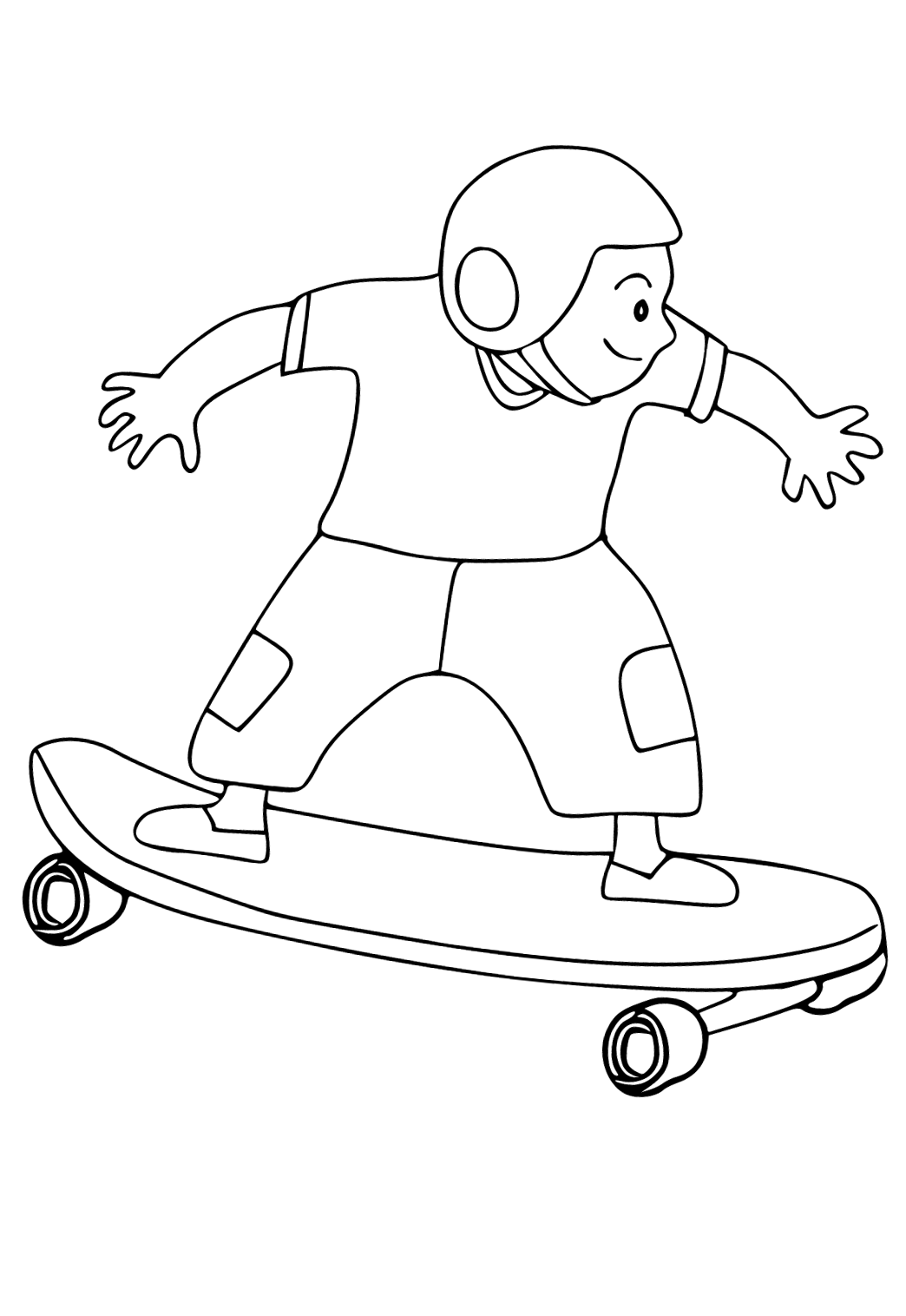 Free printable skateboard helmet coloring page for adults and kids