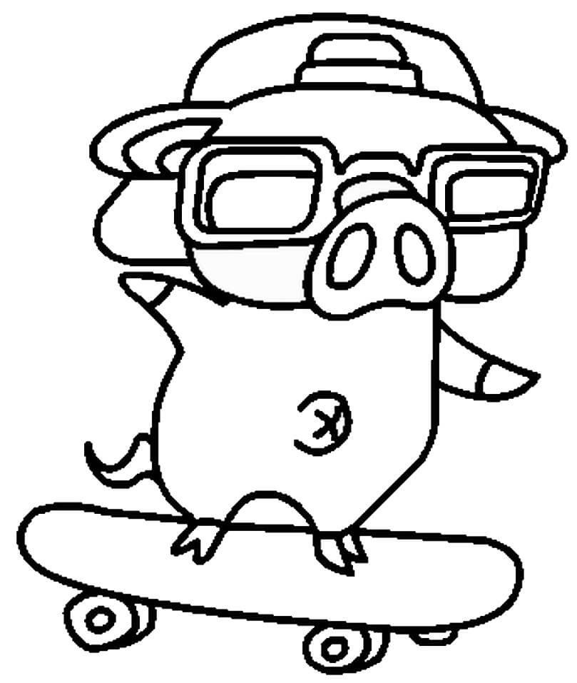 Skateboarding coloring pages