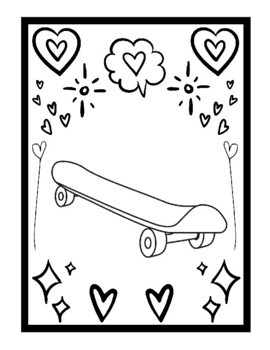 Skateboard coloring pages for kids skateboarding printable coloring sheets pdf