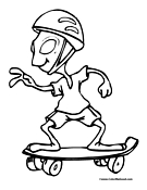 Skateboard coloring pages skateboarding coloring pages