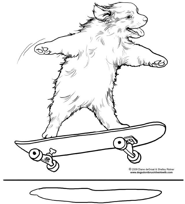 Marvelous image of skateboard coloring page