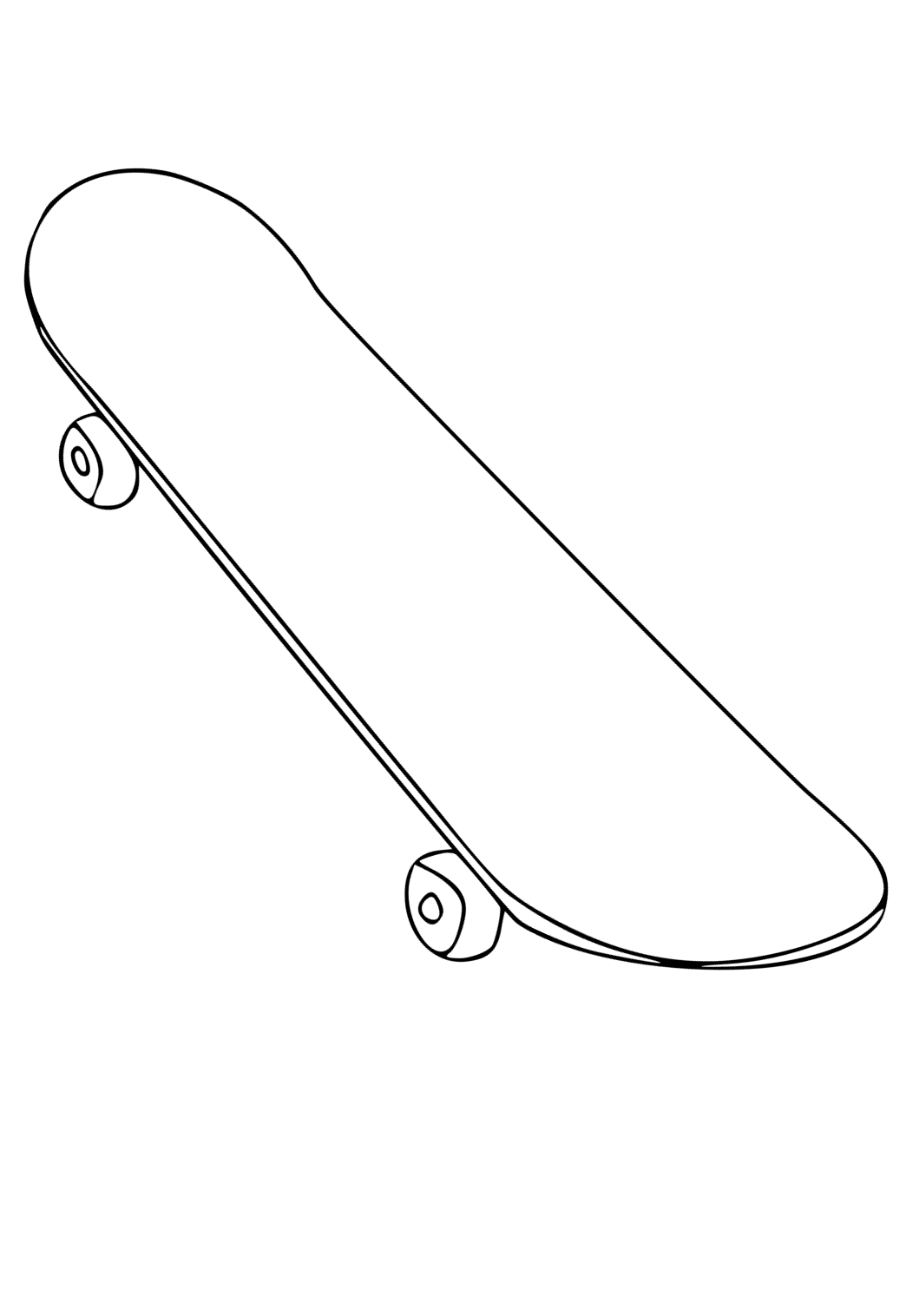 Free printable skateboard easy coloring page for adults and kids