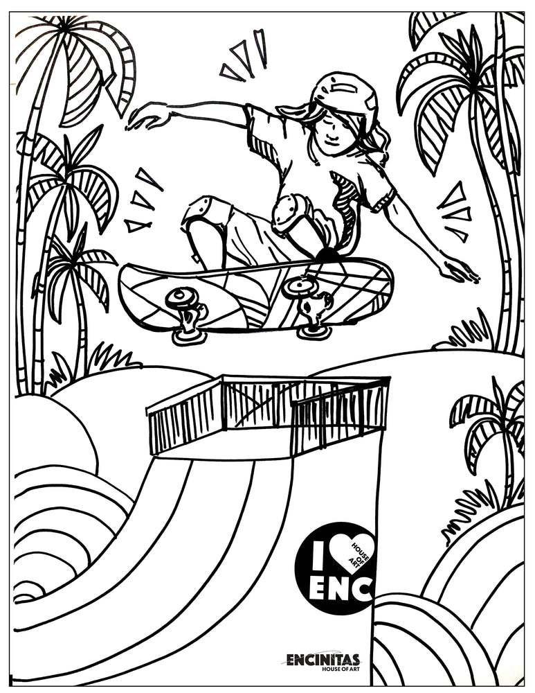 Sports coloring page â encinitas house of art