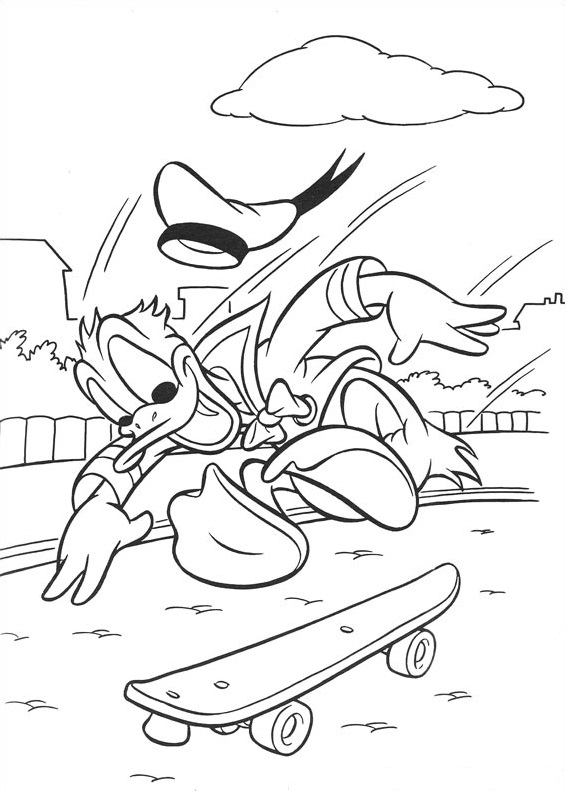 Skateboarding coloring pages