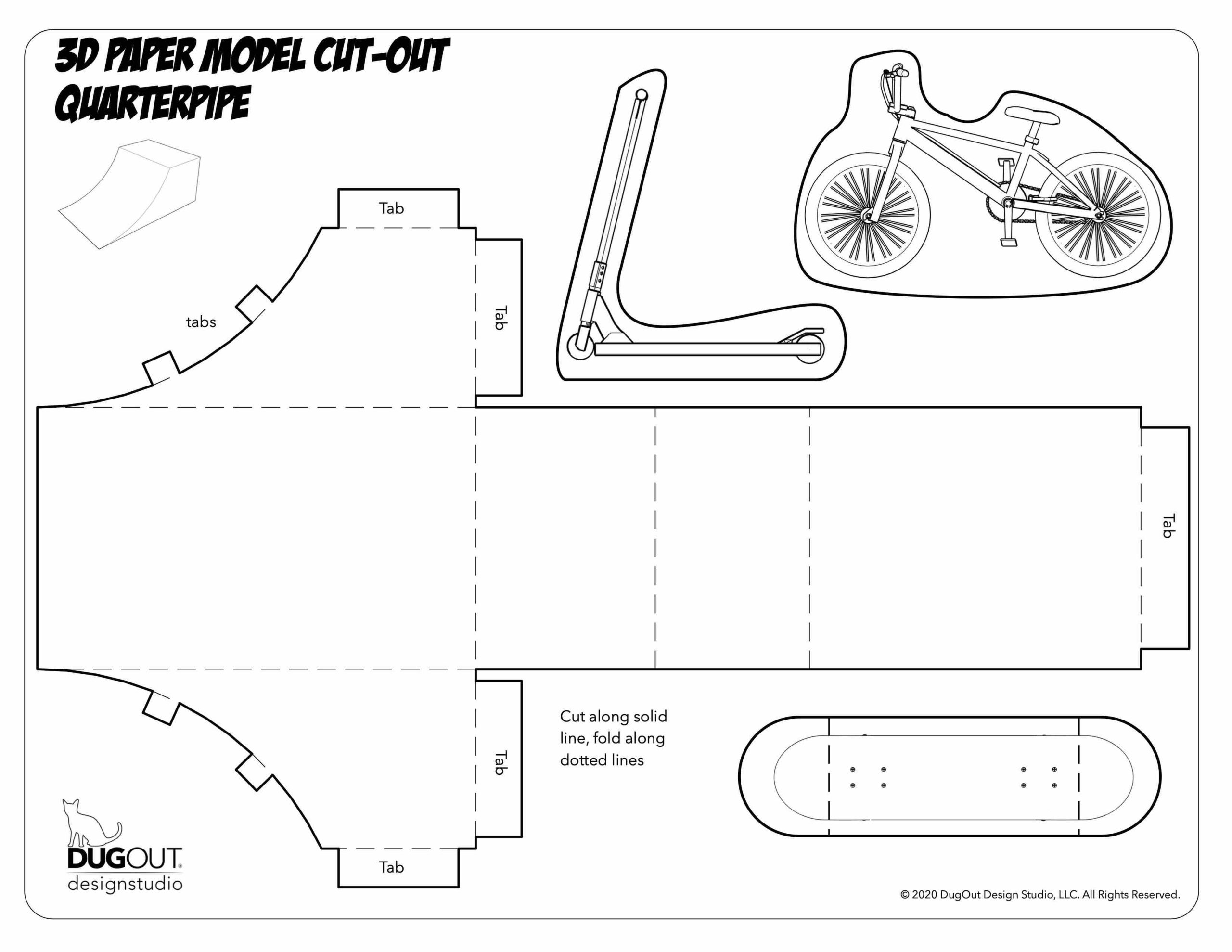 Free coloring and activity book for future skatepark designers