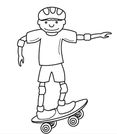 Free skateboarding coloring pages for skaters of all ages