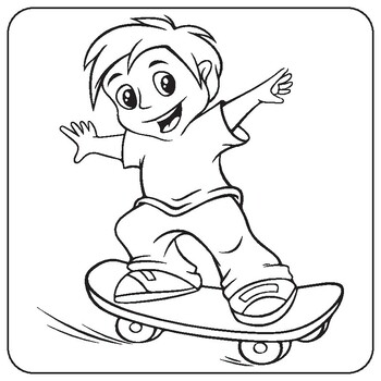 Skateboarding coloring book for kids skateboarding coloring pages