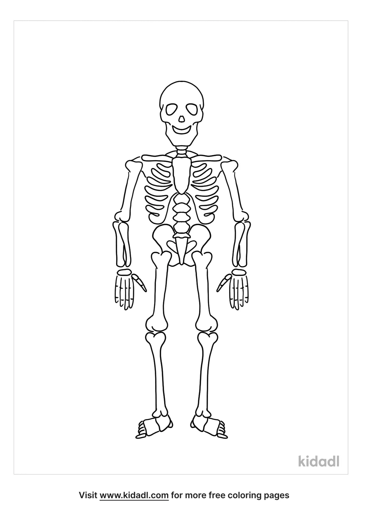 Free skeletal system coloring page coloring page printables