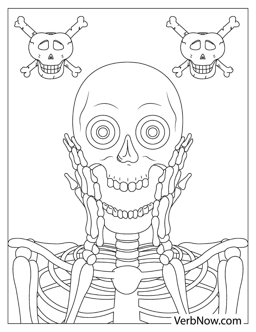 Free skeleton coloring pages for download printable pdf