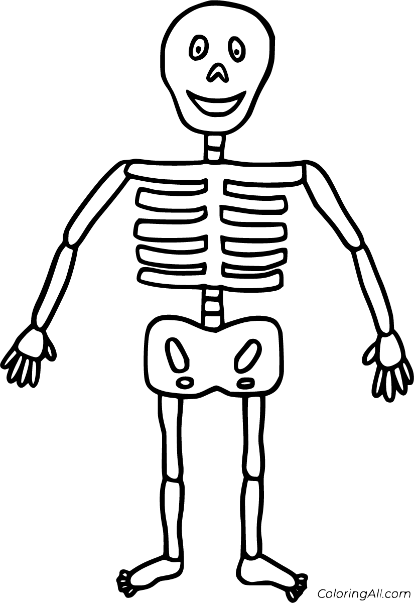Skeleton coloring pages