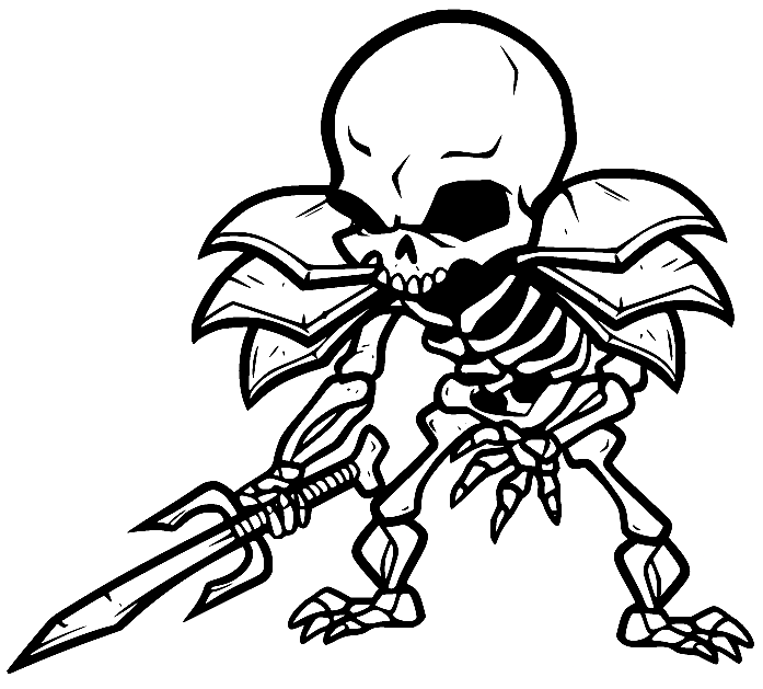 Skeleton coloring pages printable for free download