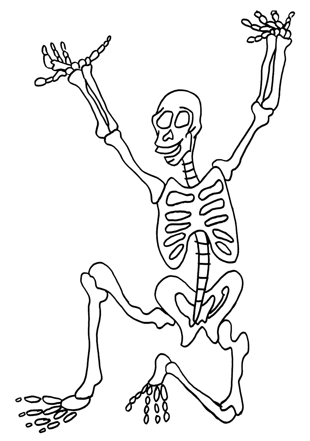 Free printable skeleton coloring pages for kids