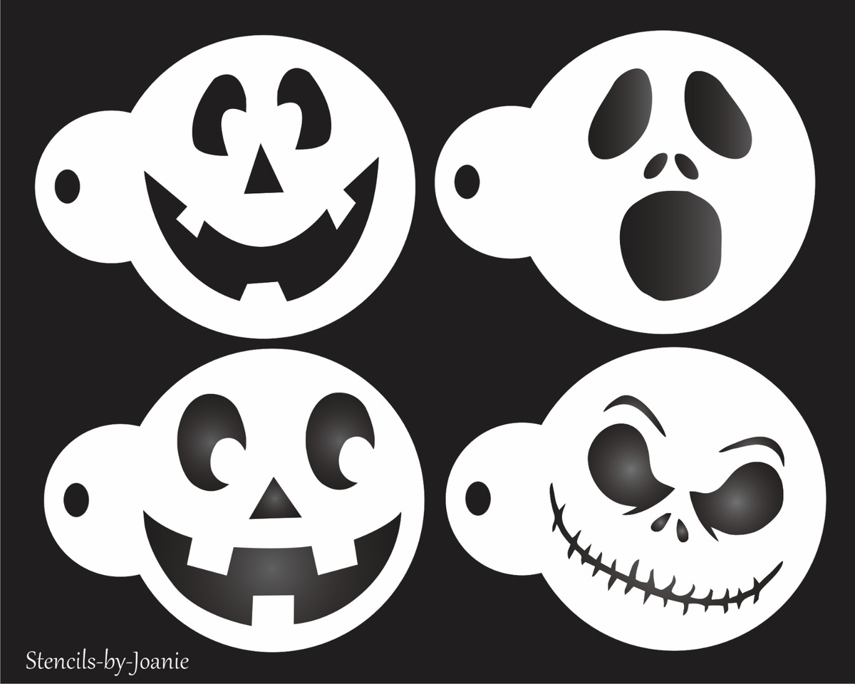 Halloween pumpkin mil pc stencil jack skeleton magil tattoo face painting