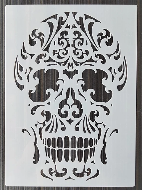 Decorative stencils skull skull stencil painting skull wall stencils skull template