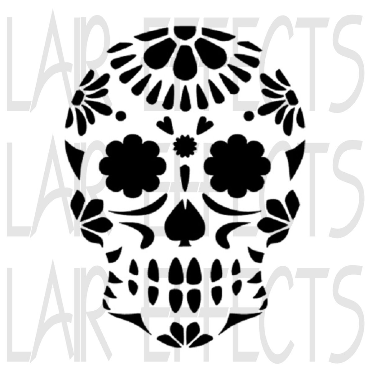 X floral sugar skull face stencil day of the deadmexin halloweendeath