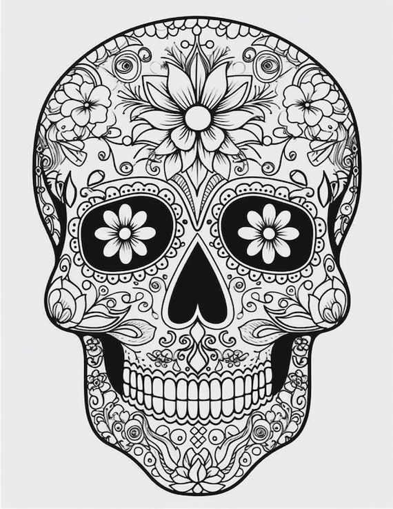 Sugar skulls coloring pages for adults volume perfect for dia de los muertos halloween and just for fun