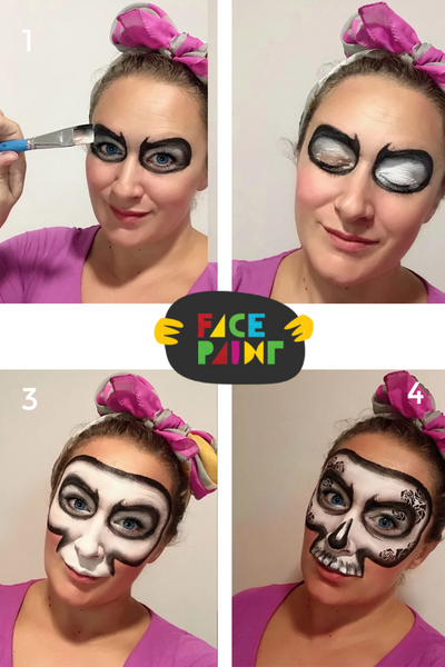 Top skeleton face paint designs videos