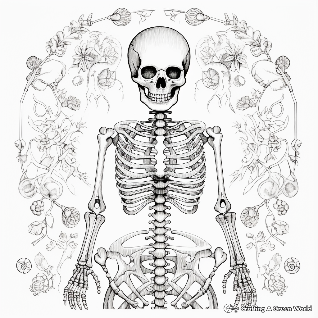 Skeleton coloring pages