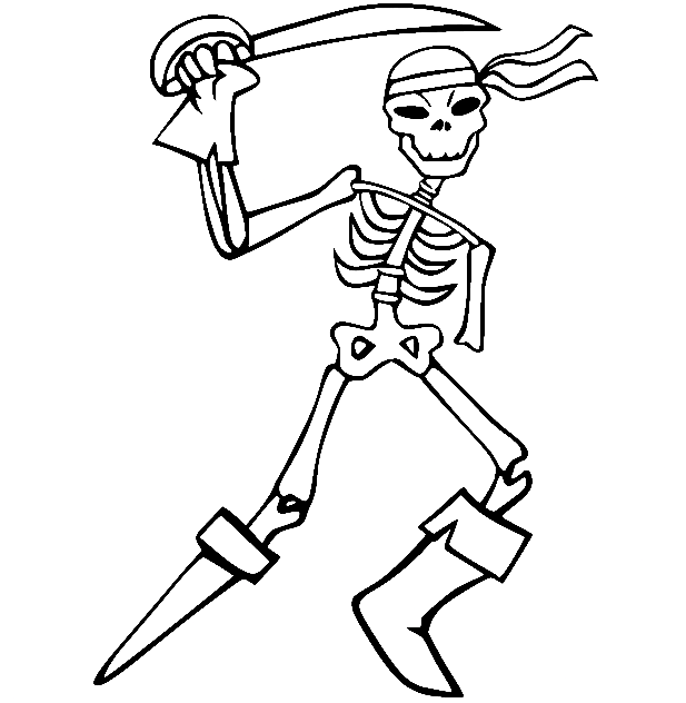 Skeleton coloring pages printable for free download