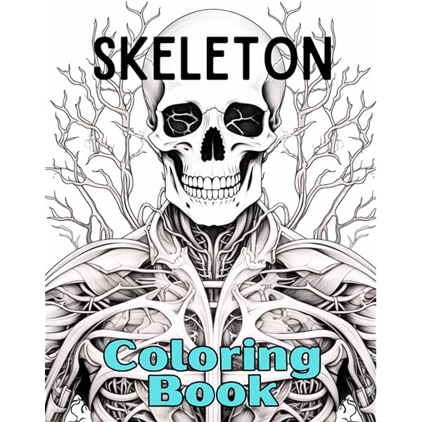 Skeleton coloring book for kids fun skeleton coloring pages for boys and girls ages