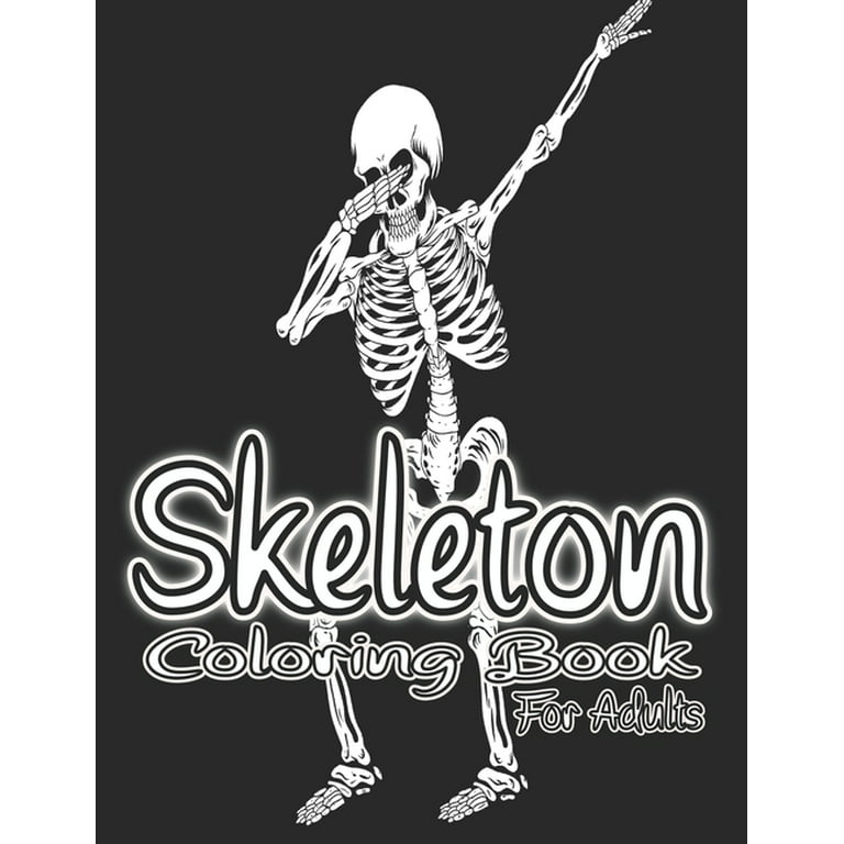 Skeleton coloring book for adults