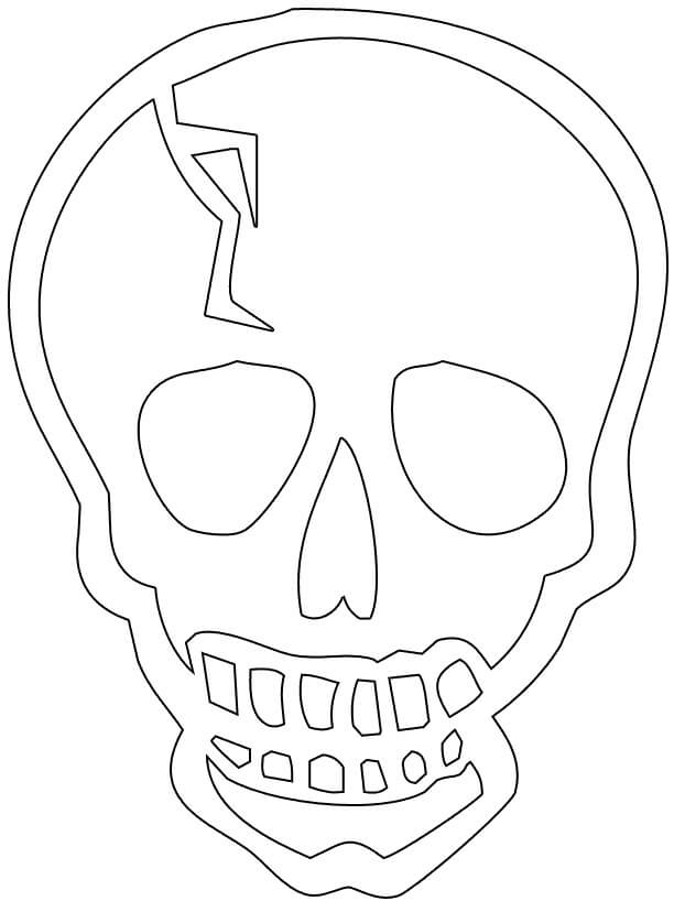 Skull sticker coloring page