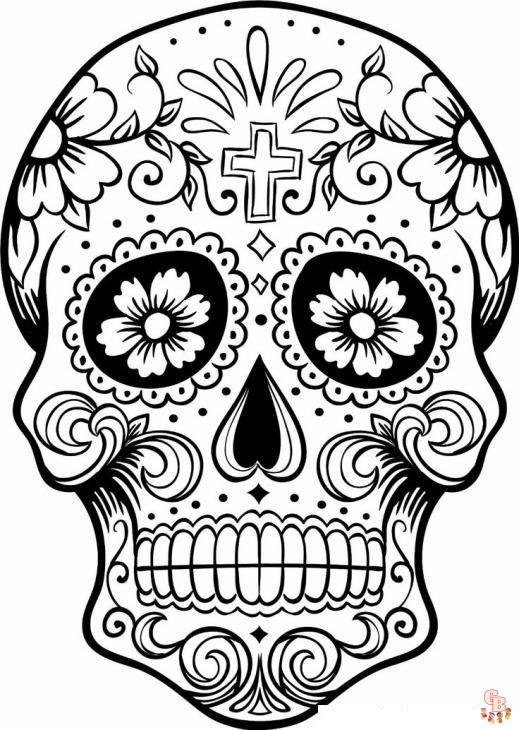 Celebrate cinco de mayo with fun skull coloring pages