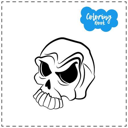 Skull coloring pages stock illustrations cliparts and royalty free skull coloring pages vectors