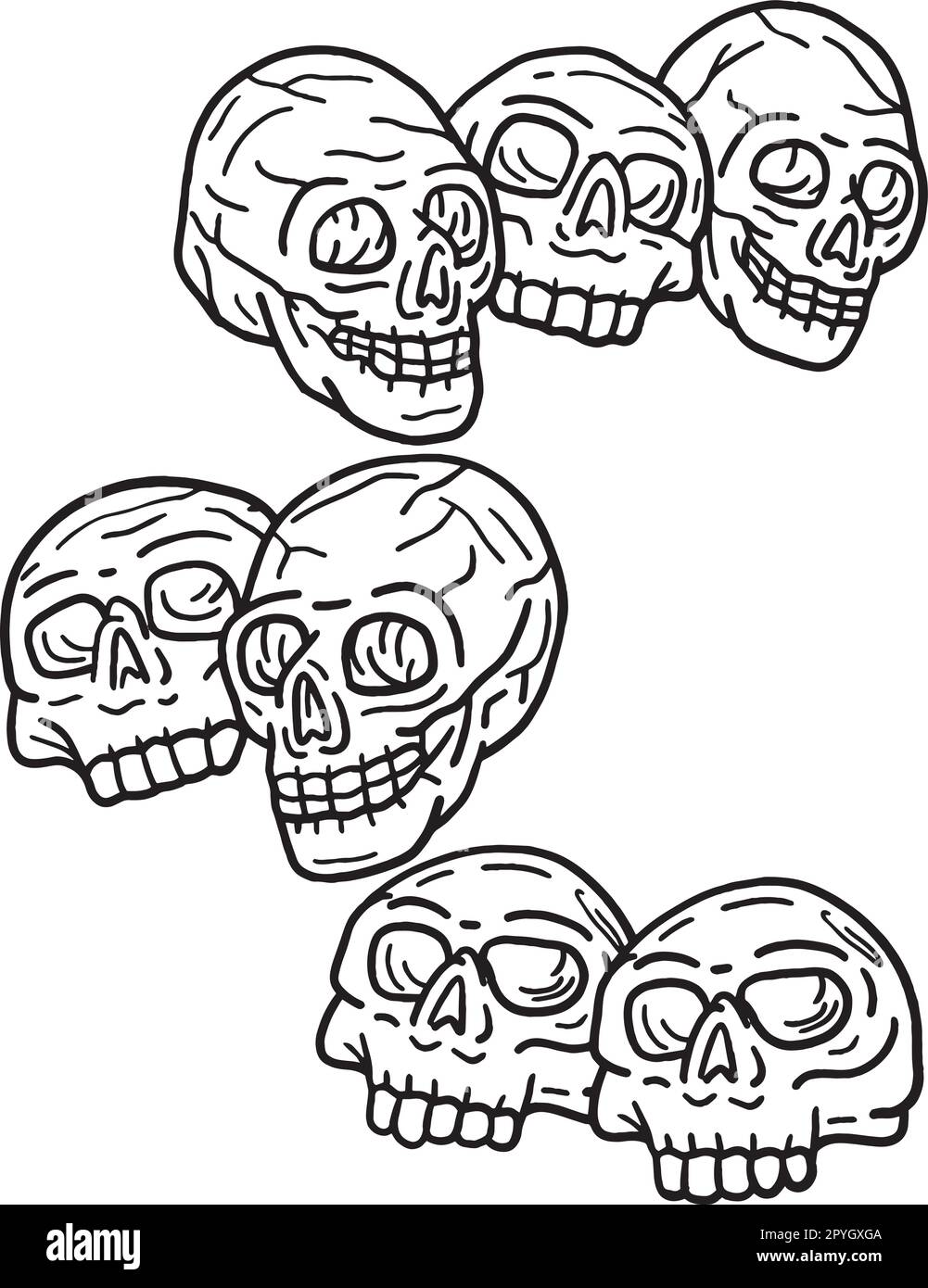 Skull coloring page hi